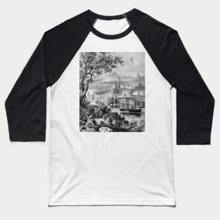 Boats and forests in the old city Baseball T-Shirt